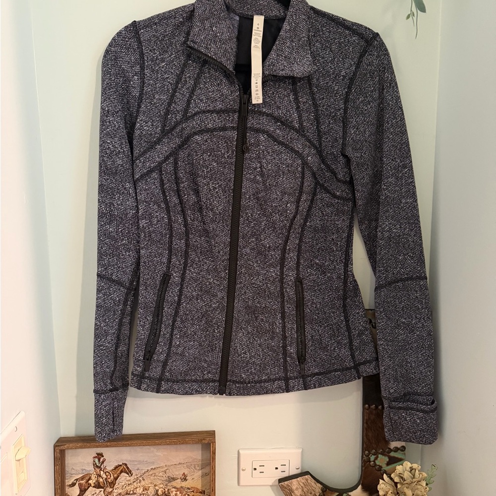 lululemon athletica Heathered Charcoal Zip-Up Jacket